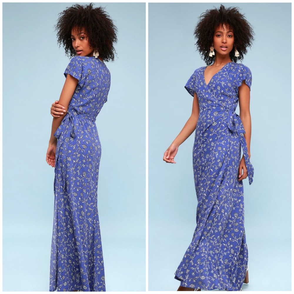 Lulus wrap floral dress
